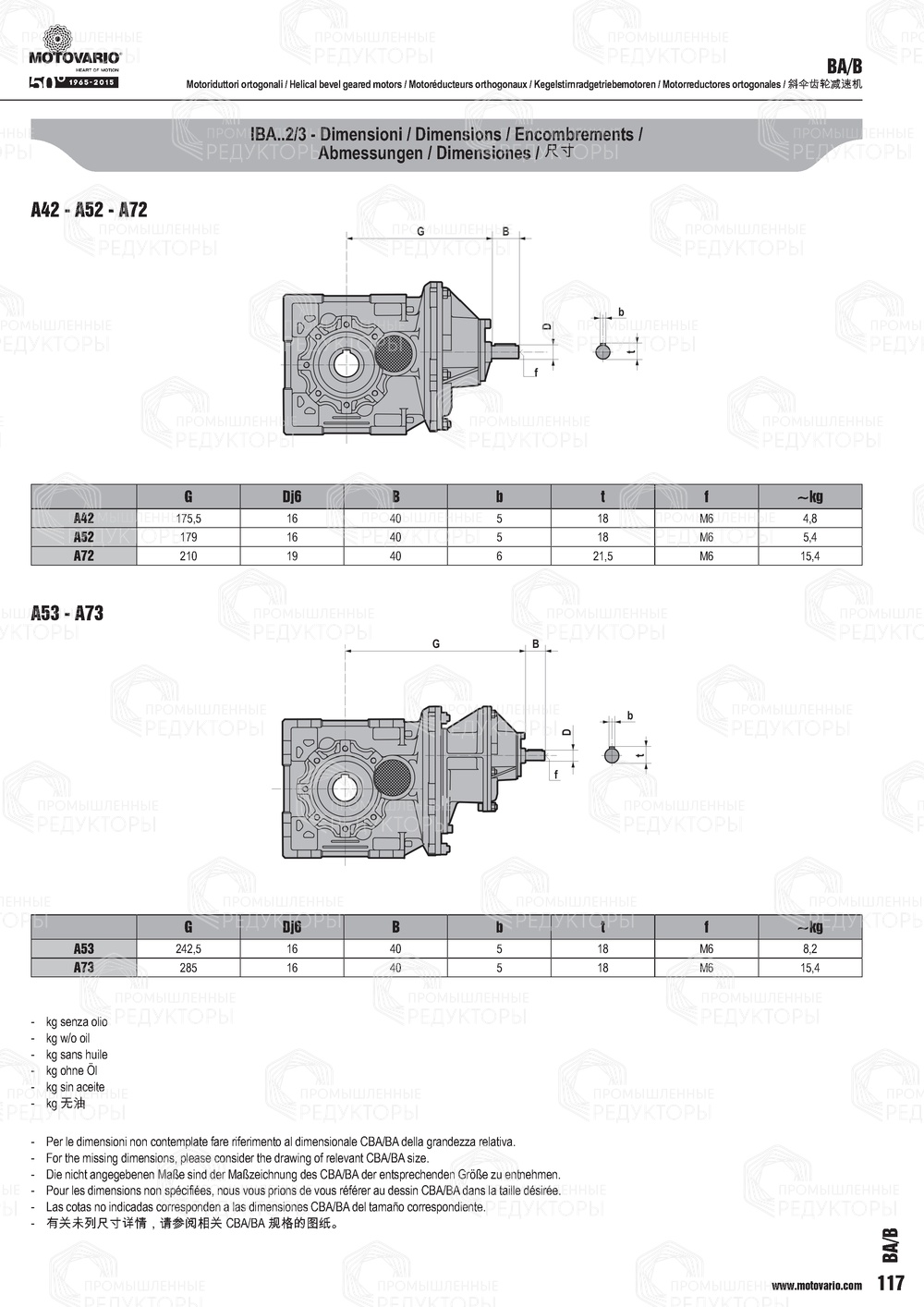 Мотор-редуктор Motovario BA 52 Motovario BA 52